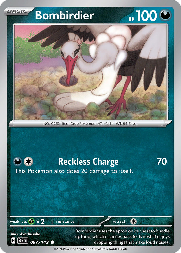 Bombirdier 097/142 Common Stellar Crown Pokémon card