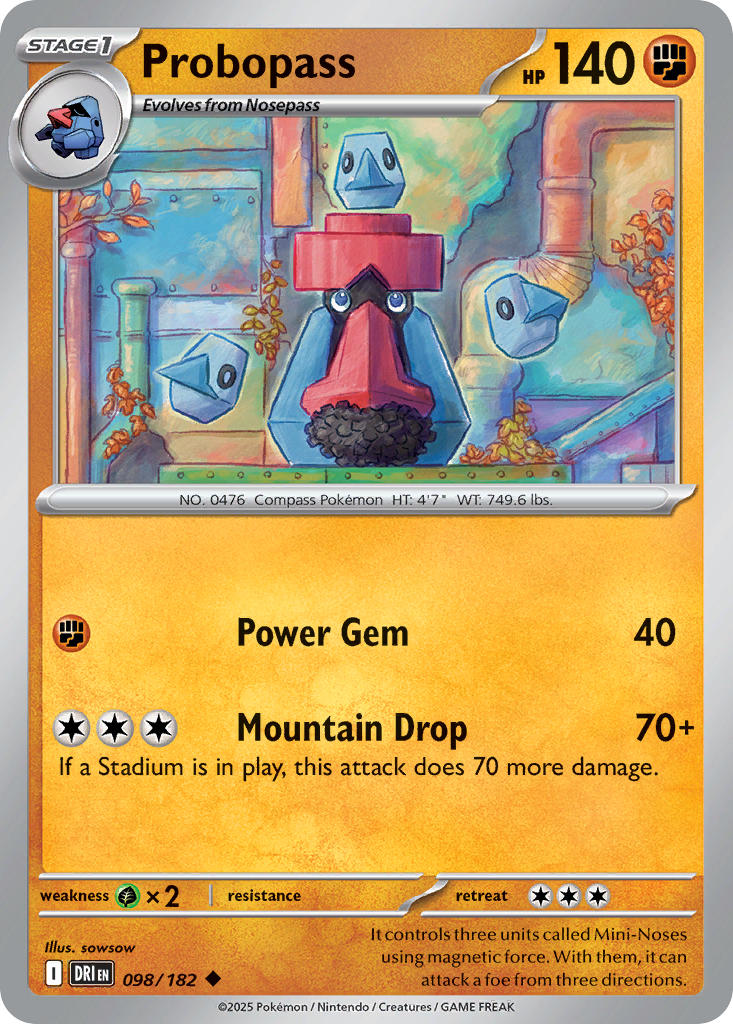 Probopass 098/182 Common Destined Rivals Pokémon card