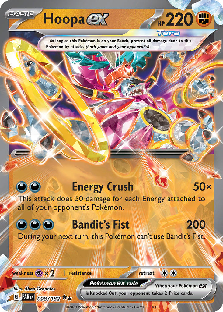 Hoopa EX 098/182 Double Rare Paradox Rift Pokémon card