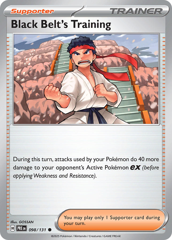 Black Belt's Training 098/131 Common Prismatic Evolutions Pokémon card