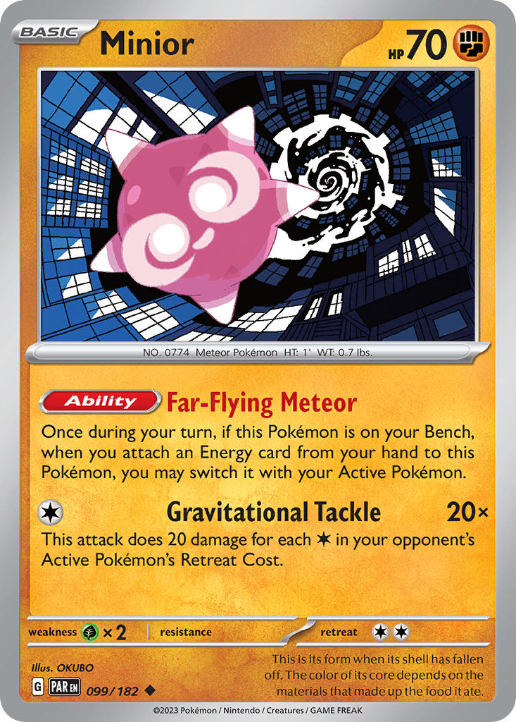 Minior 099/182 Uncommon Paradox Rift Pokémon card