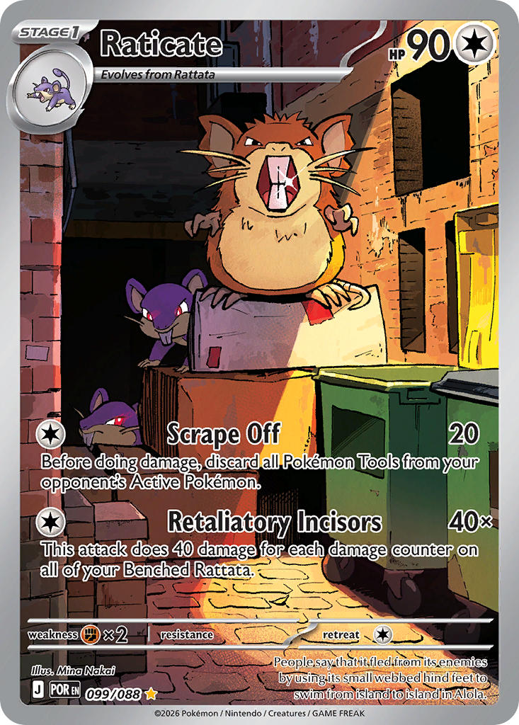 Raticate 099/088 Illustration Rare Perfect Order Pokémon card