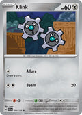Klink 099/142 Common Stellar Crown Pokémon card