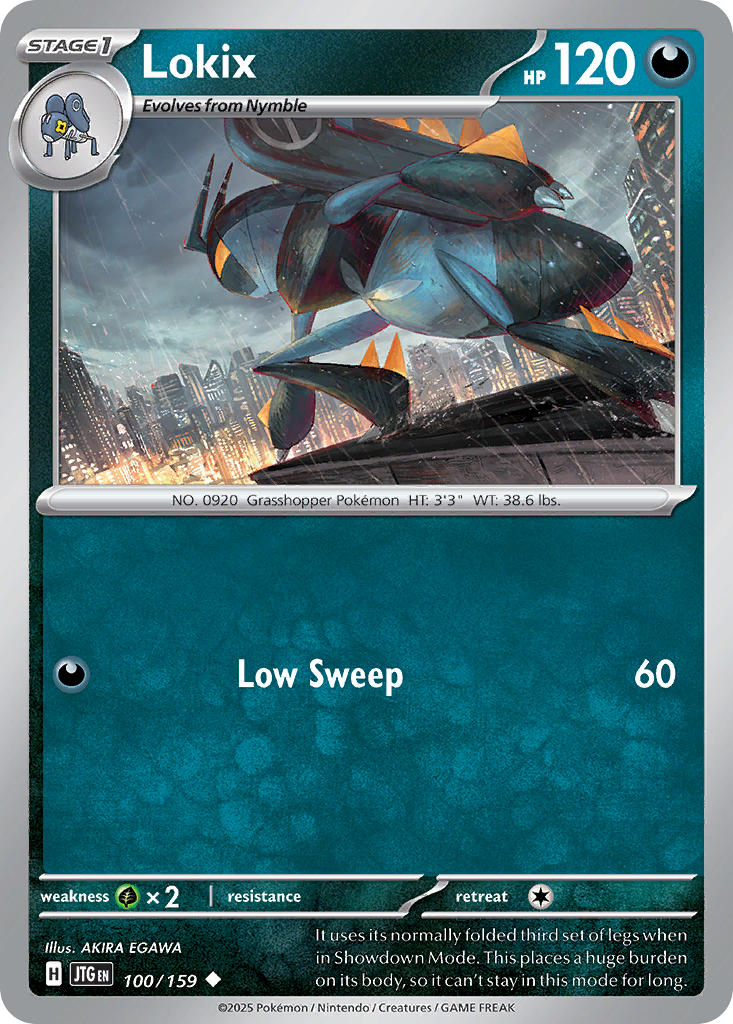 Lokix 100/159 Common Journey Together Pokémon card