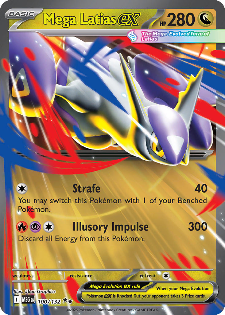 Mega Latias EX 100/132 Double Rare Mega Evolution Pokémon card