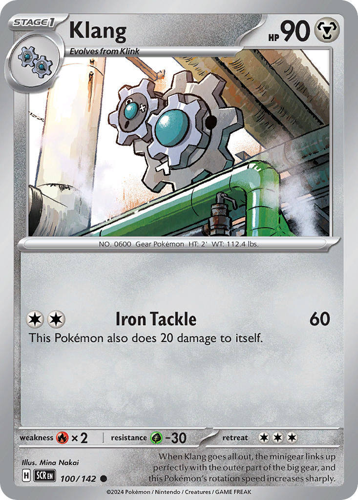 Klang 100/142 Common Stellar Crown Pokémon card
