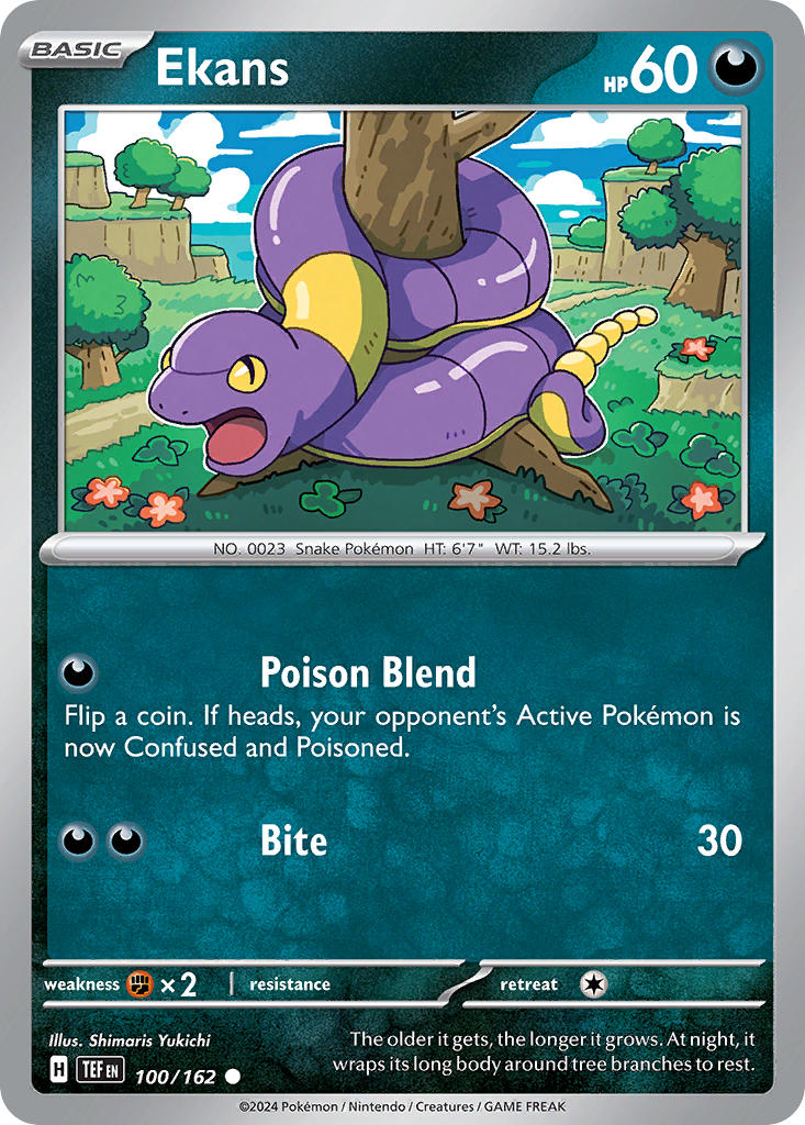 Ekans 100/162 Common Temporal Forces Pokémon card