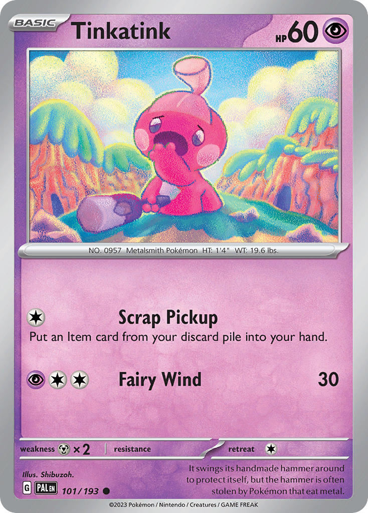 Tinkatink 101/193 Common Paldea Evolved Pokémon card
