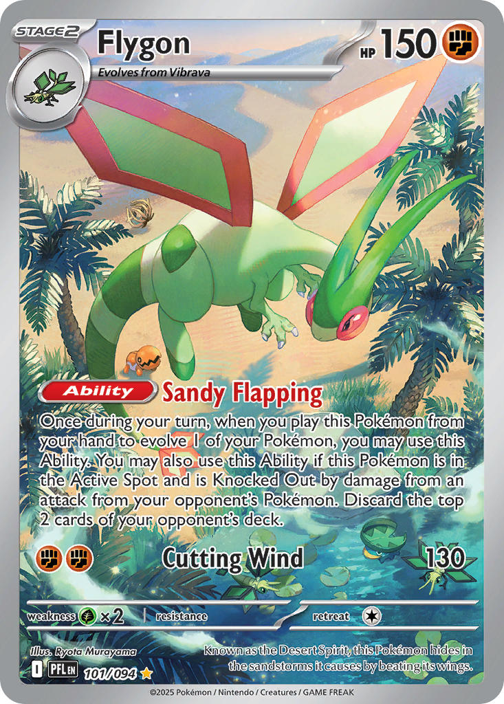 Flygon 101/094 Illustration Rare Phantasmal Flames Pokémon card