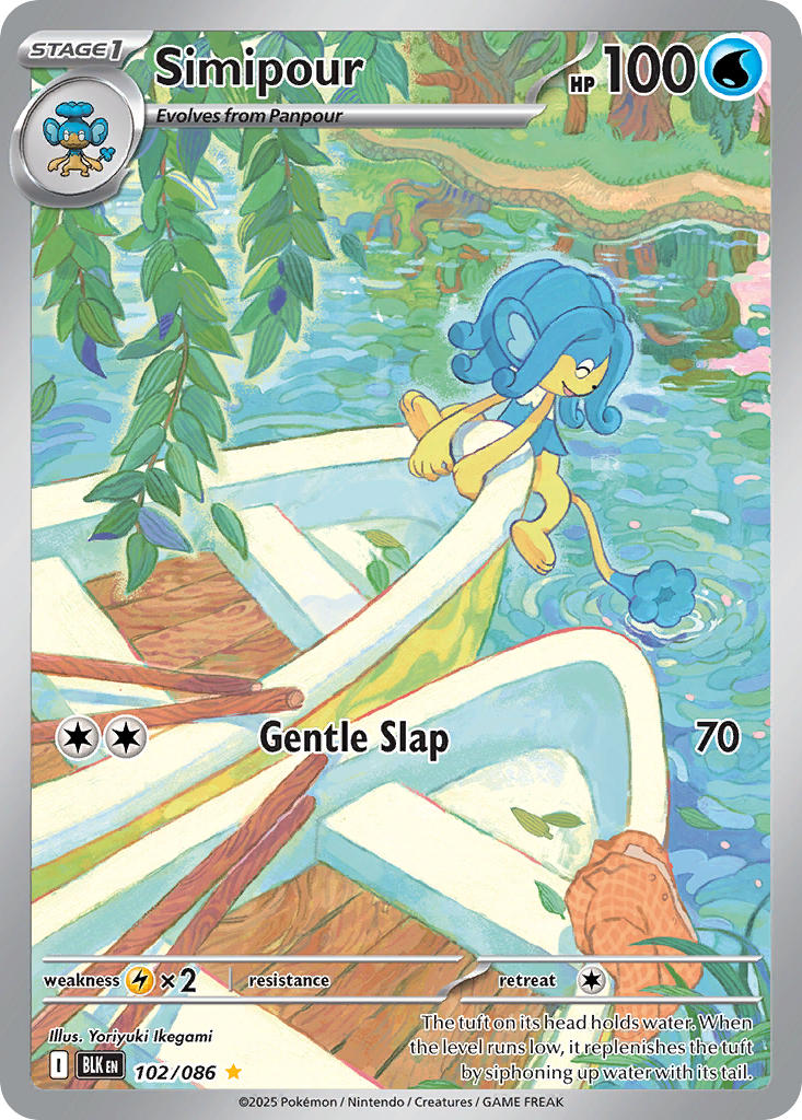 Simipour 102/086 Illustration Rare Black Bolt Pokémon card