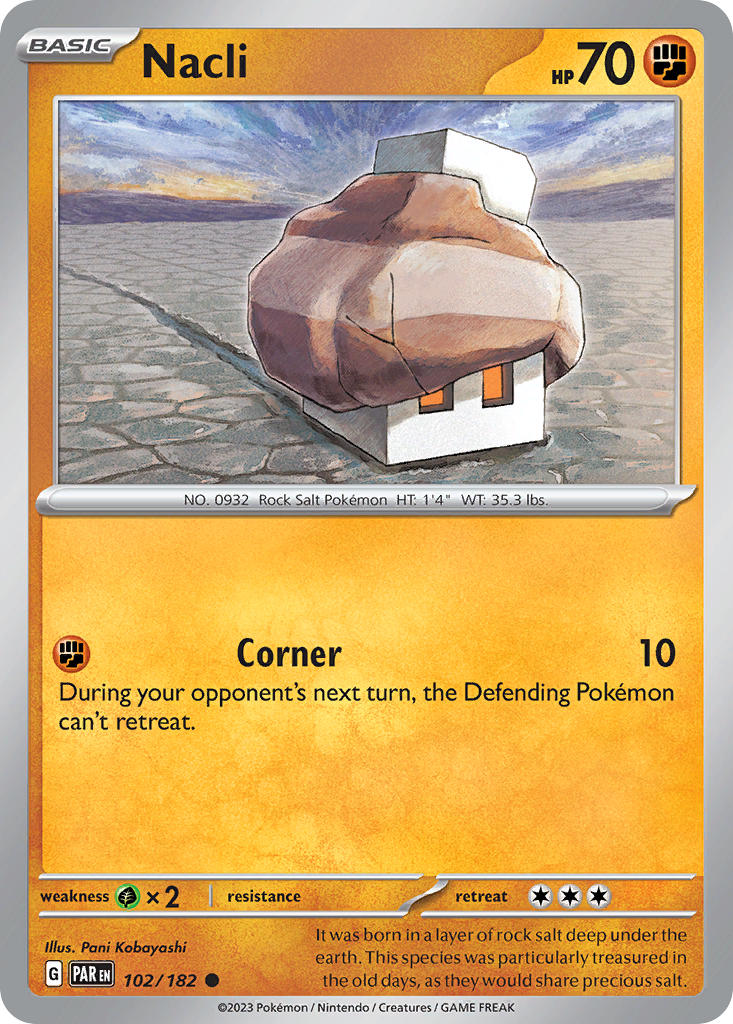 Nacli 102/182 Common Paradox Rift Pokémon card
