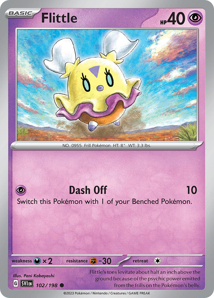 Flittle 102/198 Common Scarlet & Violet Pokémon card