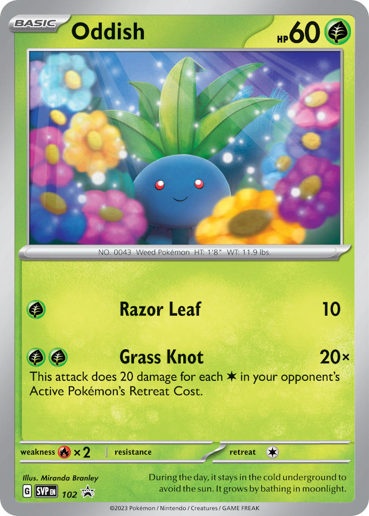 Oddish 102/SVP Promo Scarlet & Violet Promos Pokémon card
