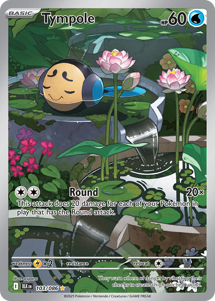 Tympole 103/086 Illustration Rare Black Bolt Pokémon card