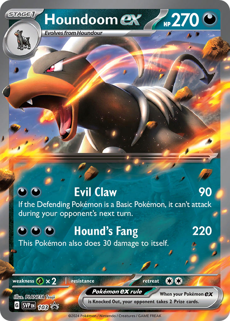 Houndoom EX 103/SVP Promo Scarlet & Violet Promos Pokémon card
