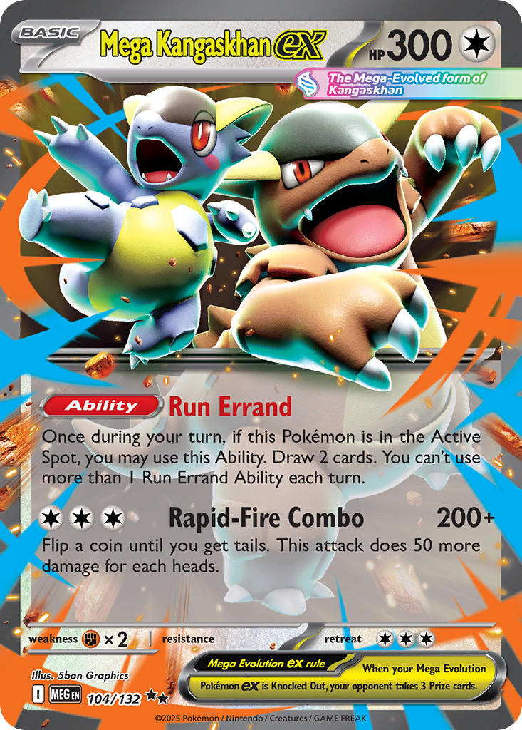 Mega Kangaskhan EX 104/132 Double Rare Mega Evolution Pokémon card