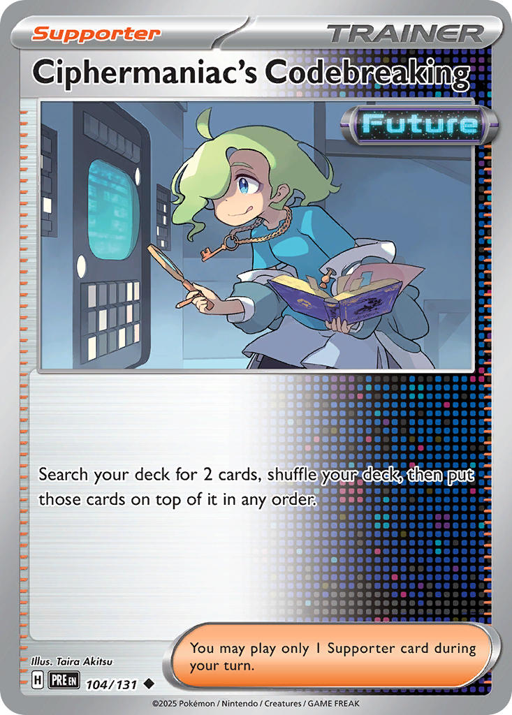 Ciphermaniac's Codebreaking 104/131 Uncommon Prismatic Evolutions Pokémon card