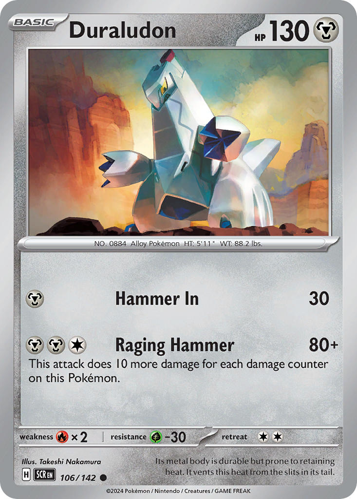 Duraludon 106/142 Common Stellar Crown Pokémon card