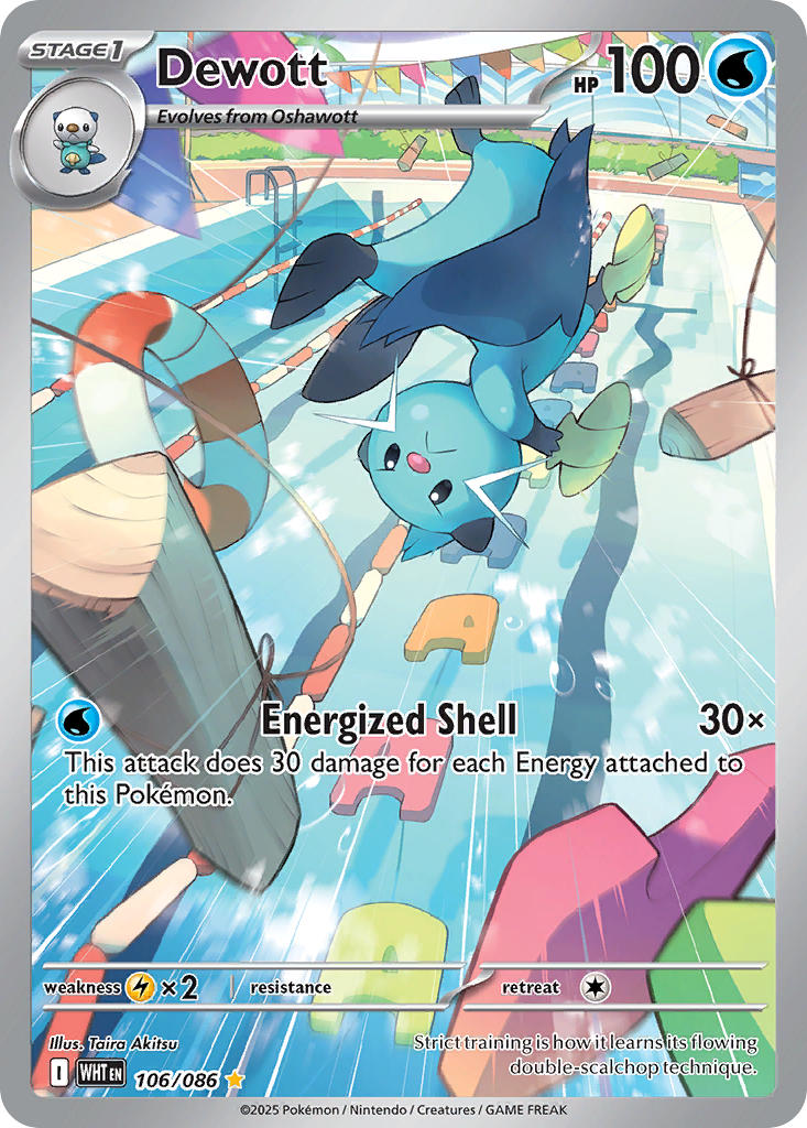 Dewott 106/086 Illustration Rare White Flare Pokémon card