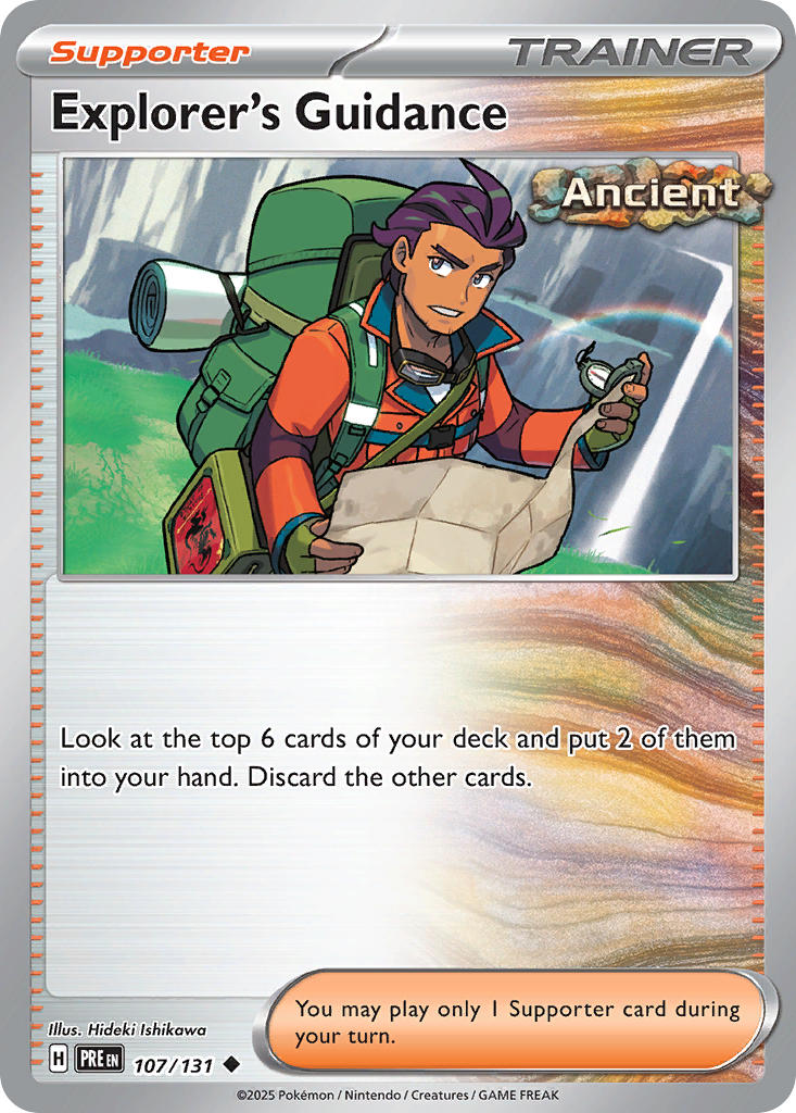 Explorer's Guidance 107/131 Uncommon Prismatic Evolutions Pokémon card