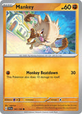 Mankey 107/198 Common Scarlet & Violet Pokémon card