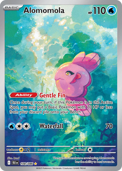 Alomomola 108/086 Illustration Rare Black Bolt Pokémon card