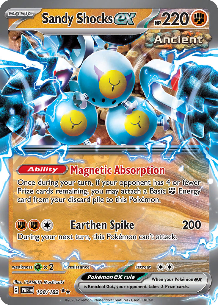 Sandy Shocks EX 108/182 Double Rare Paradox Rift Pokémon card