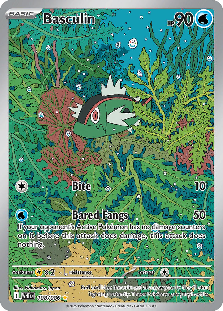 Basculin 108/086 Illustration Rare White Flare Pokémon card
