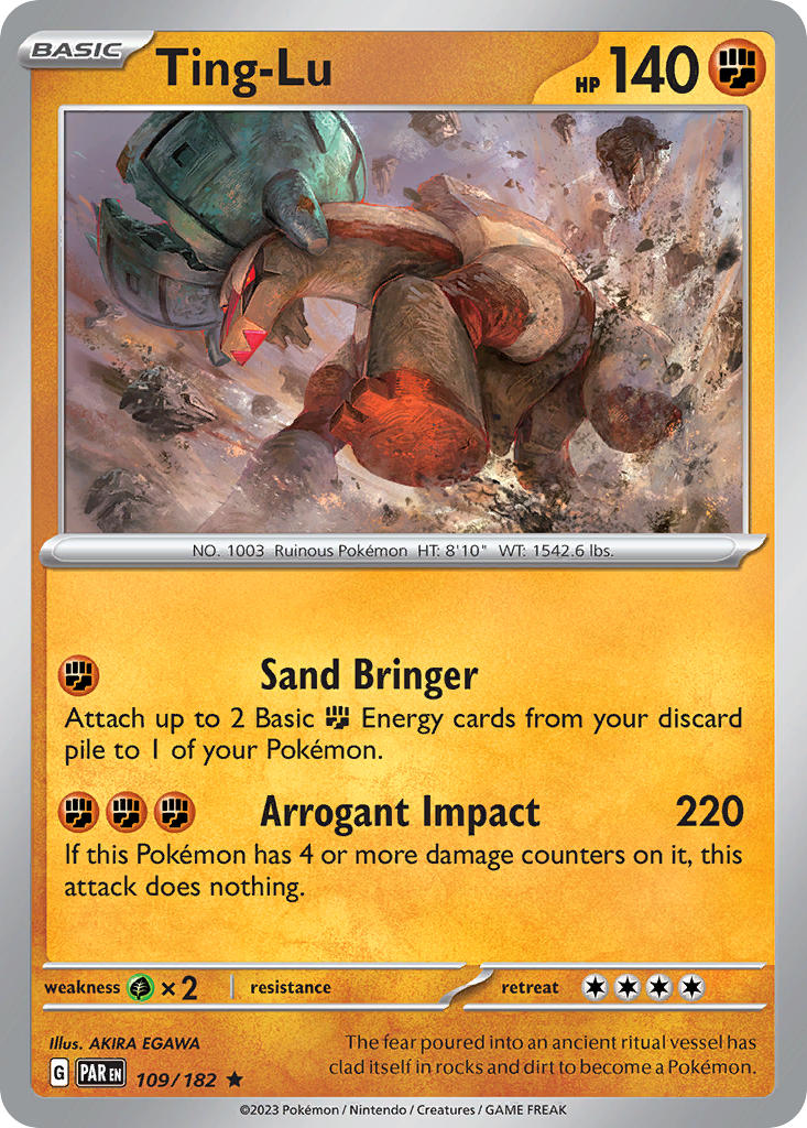 Ting-Lu 109/182 Rare Paradox Rift Pokémon card