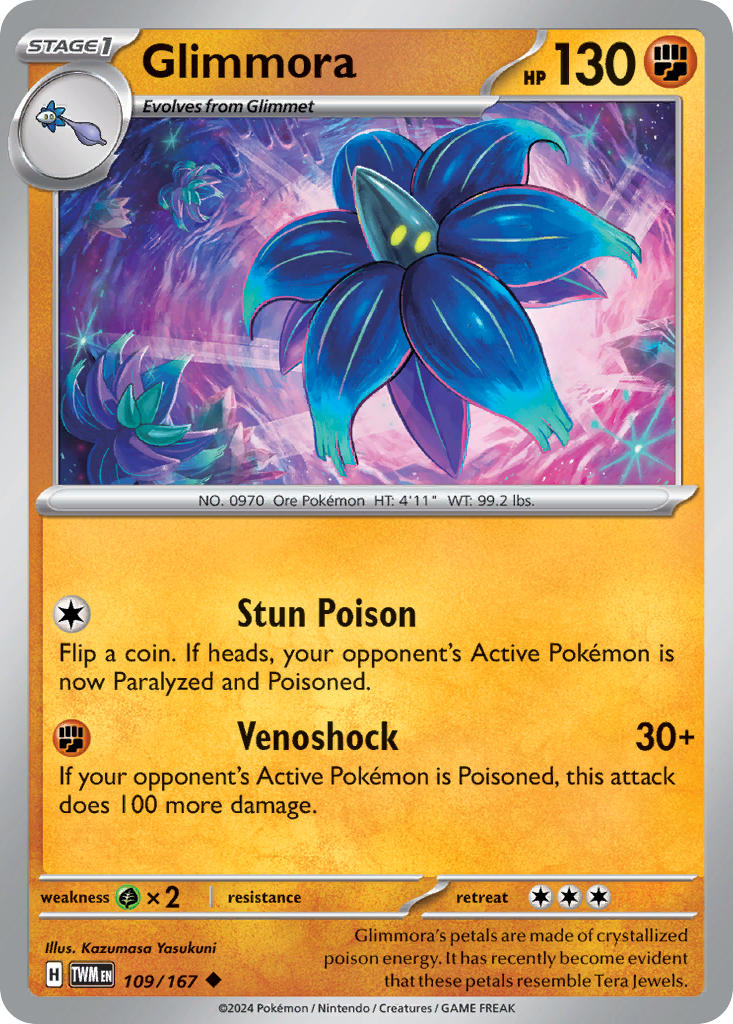 Glimmora 109/167 Uncommon Twilight Masquerade Pokémon card
