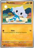 Meditite 110/198 Common Scarlet & Violet Pokémon card