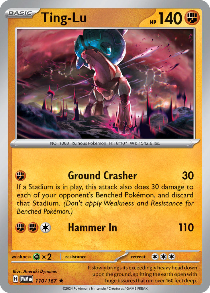 Ting-Lu 110/167 Rare Twilight Masquerade Pokémon card