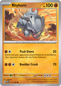 Rhyhorn 111/165 Common 151 Pokémon card