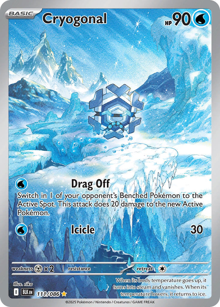 Cryogonal 111/086 Illustration Rare Black Bolt Pokémon card