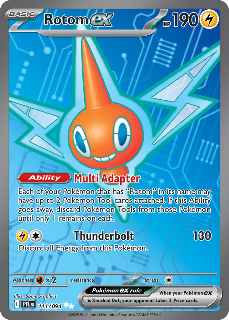Rotom EX 111/094 Ultra Rare Phantasmal Flames Pokémon card