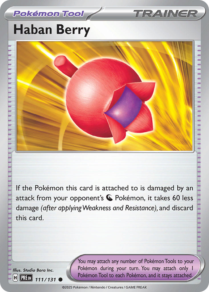 Haban Berry 111/131 Common Prismatic Evolutions Pokémon card