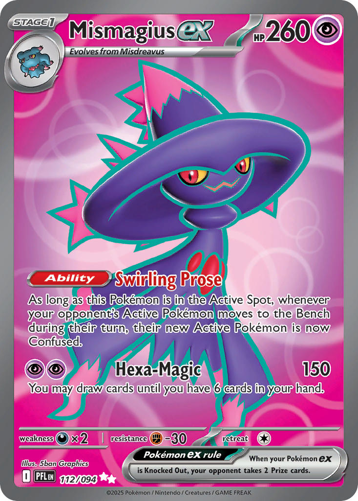 Mismagius EX 112/094 Ultra Rare Phantasmal Flames Pokémon card