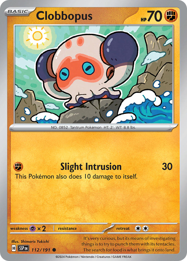Clobbopus 112/191 Common Surging Sparks Pokémon card