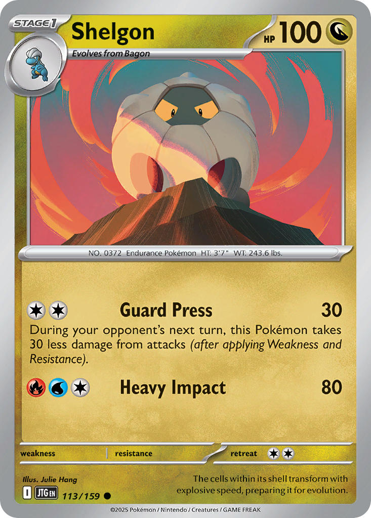 Shelgon 113/159 Common Journey Together Pokémon card