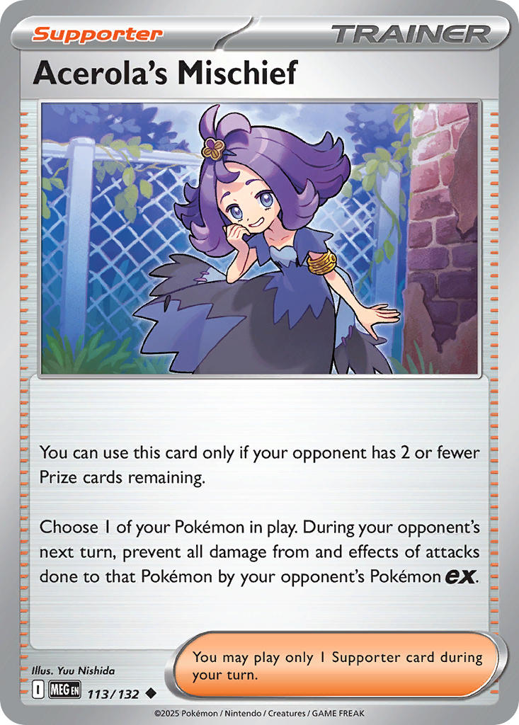 Acerola's Mischief 113/132 Uncommon Mega Evolution Pokémon card