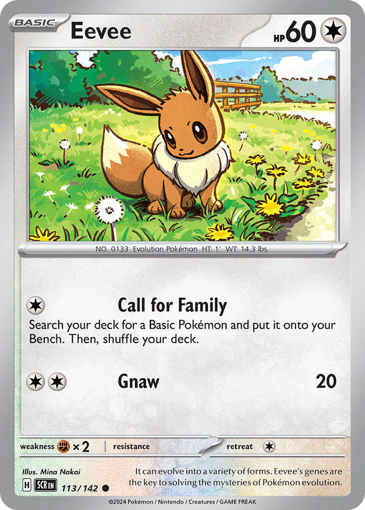 Eevee 113/142 Common Stellar Crown Pokémon card