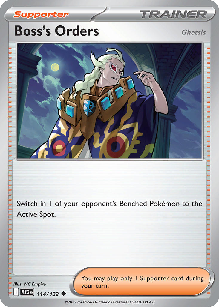 Boss's Orders 114/132 Uncommon Mega Evolution Pokémon card
