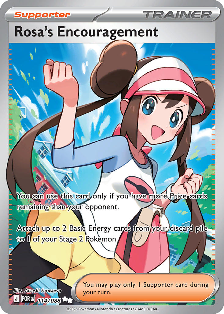 Rosa's Encouragement 114/088 Ultra Rare Perfect Order Pokémon card
