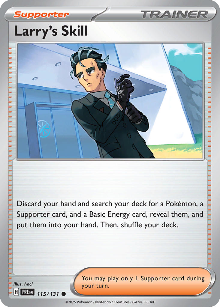 Larry's Skill 115/131 Common Prismatic Evolutions Pokémon card