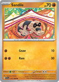 Sandile 115/198 Common Scarlet & Violet Pokémon card