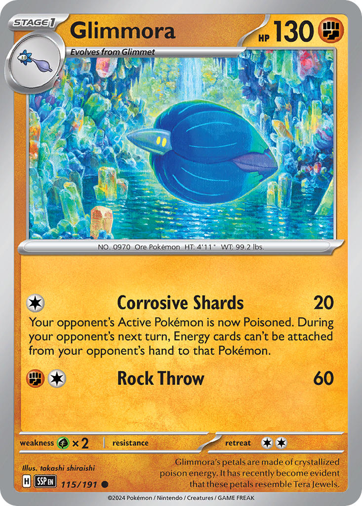 Glimmora 115/191 Common Surging Sparks Pokémon card