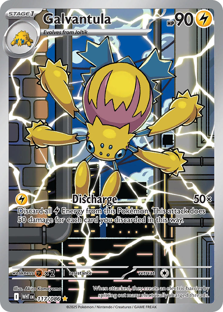 Galvantula 117/086 Illustration Rare White Flare Pokémon card