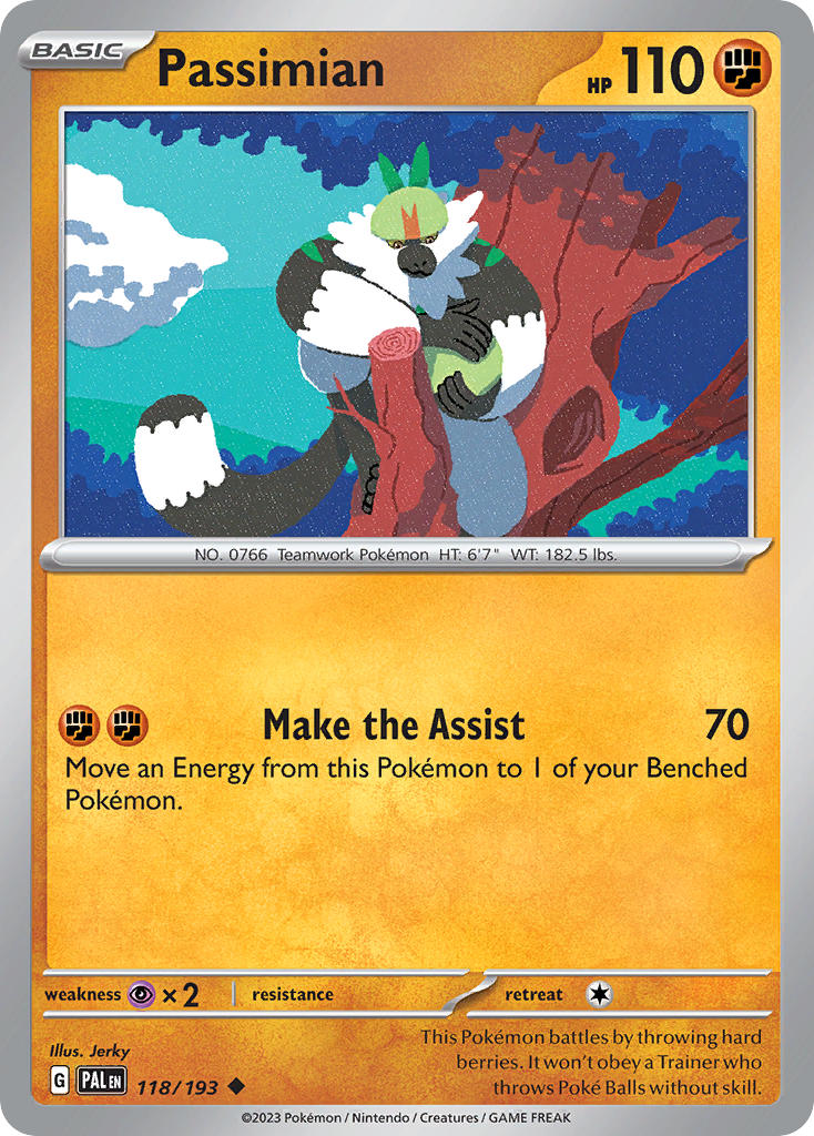 Passimian 118/193 Uncommon Paldea Evolved Pokémon card