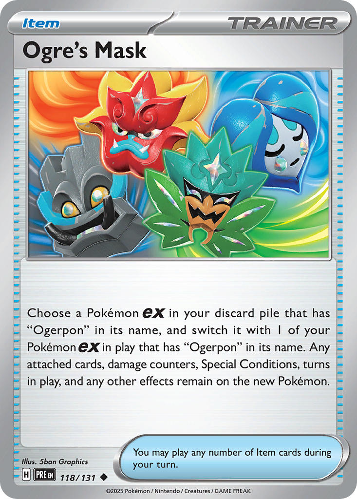 Ogre's Mask 118/131 Uncommon Prismatic Evolutions Pokémon card