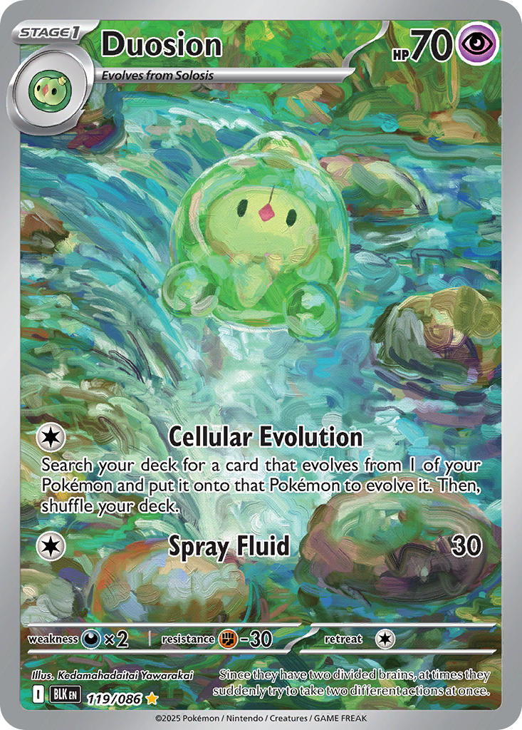 Duosion 119/086 Illustration Rare Black Bolt Pokémon card